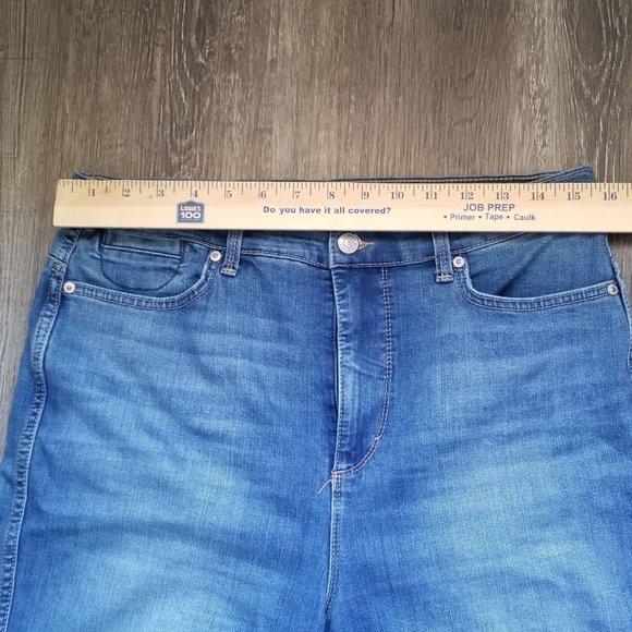 Gloria Vanderbilt Jeans Women Size 8 Super High Rise Drifter Denim Pants Frayed - Picture 7 of 12